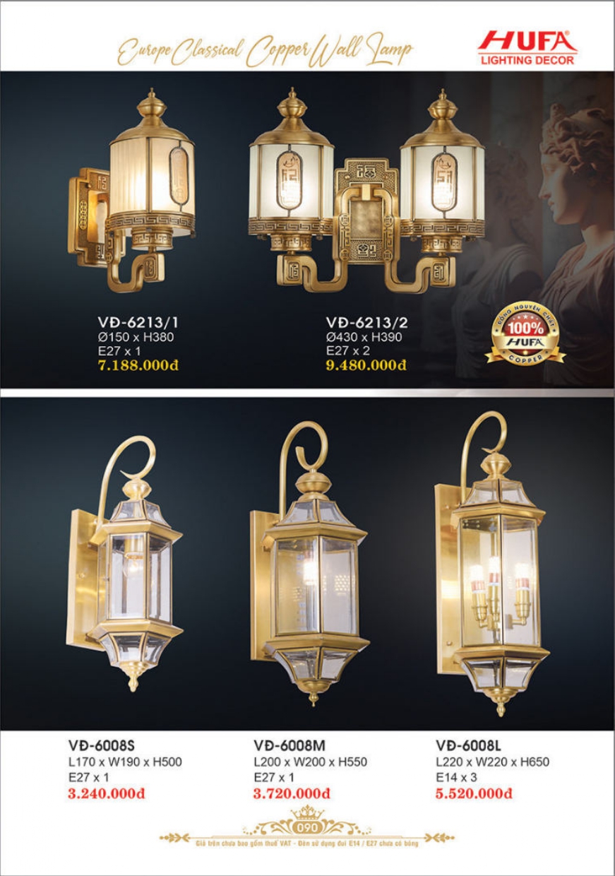 Bảng giá đèn trang trí HUFA